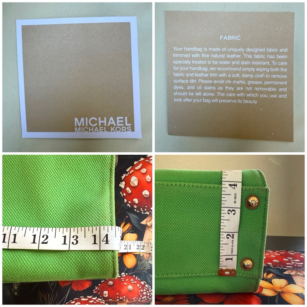 MICHAEL KORS 💚 Green Hamilton Handbag - Picture 16 of 16